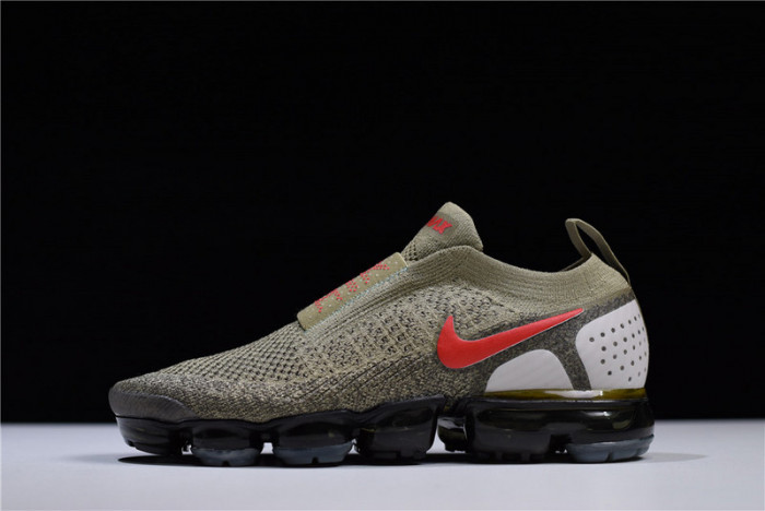 nike vapormax fk moc 2 natural olive habanero red air vapor max mens ah7006-200